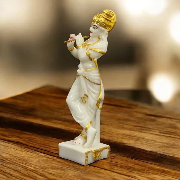 Off_White_Standing_Krishan_Golden_Idol_Marble_Look_Murti_Statue