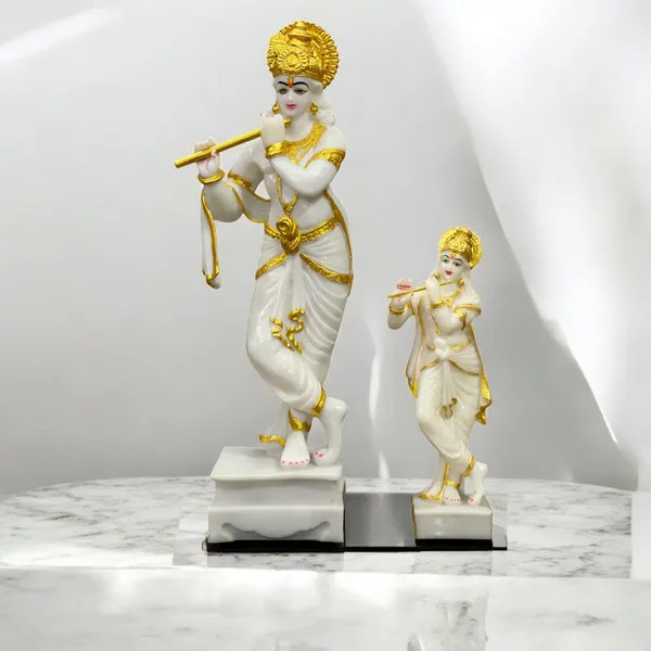 Off_White_Standing_Krishan_Golden_Idol_Marble_Look_Murti_Statue