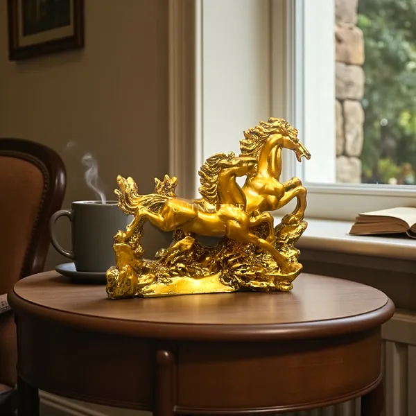 Golden_Two_Running_Horses_For_Feng_Shui_And_Vastu_For_Positive_Energy