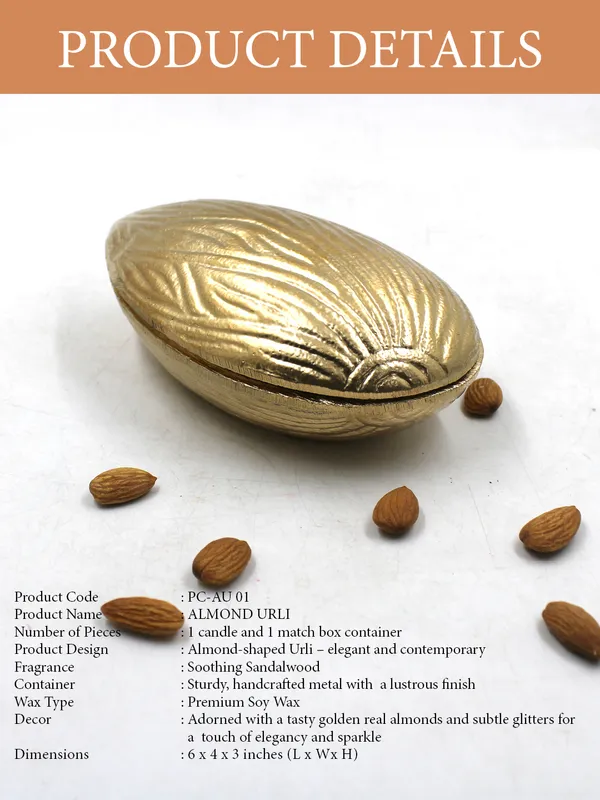 Almond_urli(_Sandal_)Candle_For_Home,Office,Living_Room