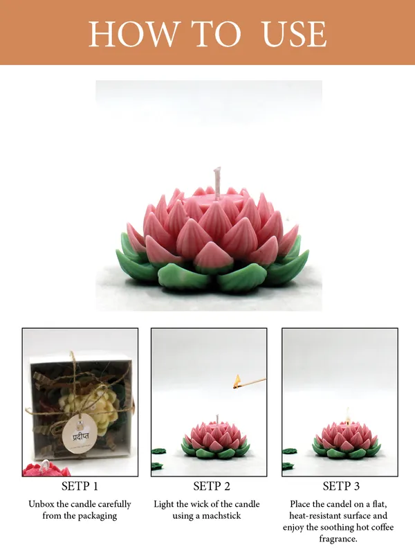 Lotus(_Bouquet_)Candle_For_Home,Office,Living_Room