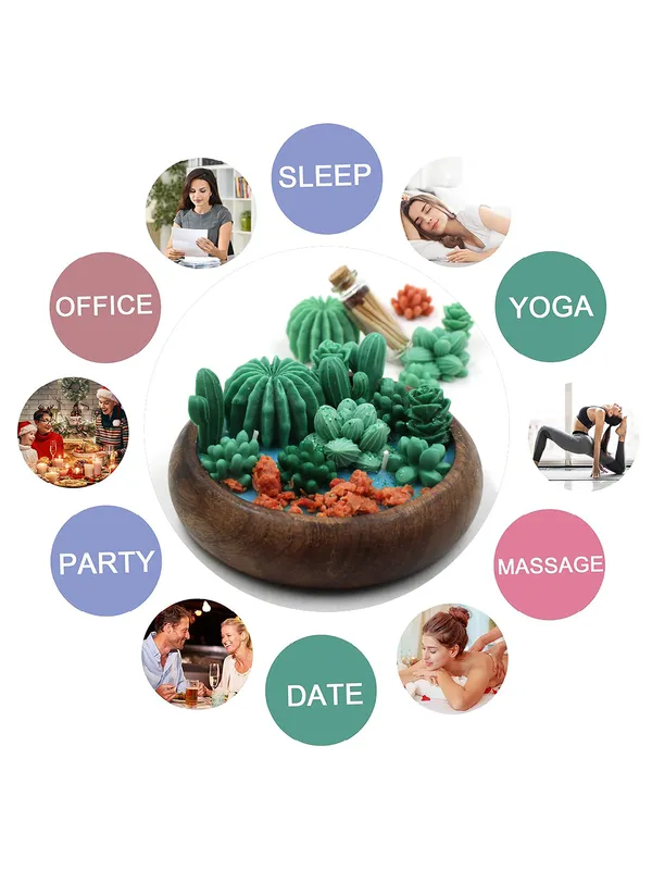 Cactus_tray(Jasmine_)Candle_For_Home,Office,Living_Room