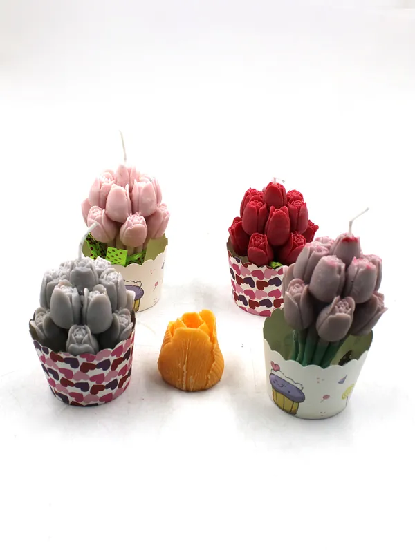 Tulip_Bouquet_Candle_(bouquet)For_Home,Office,Living_Room