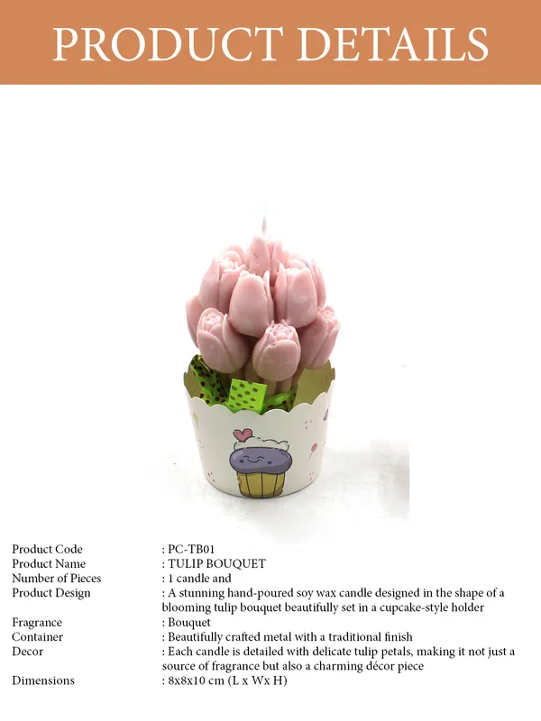 Tulip_Bouquet_Candle_(bouquet)For_Home,Office,Living_Room
