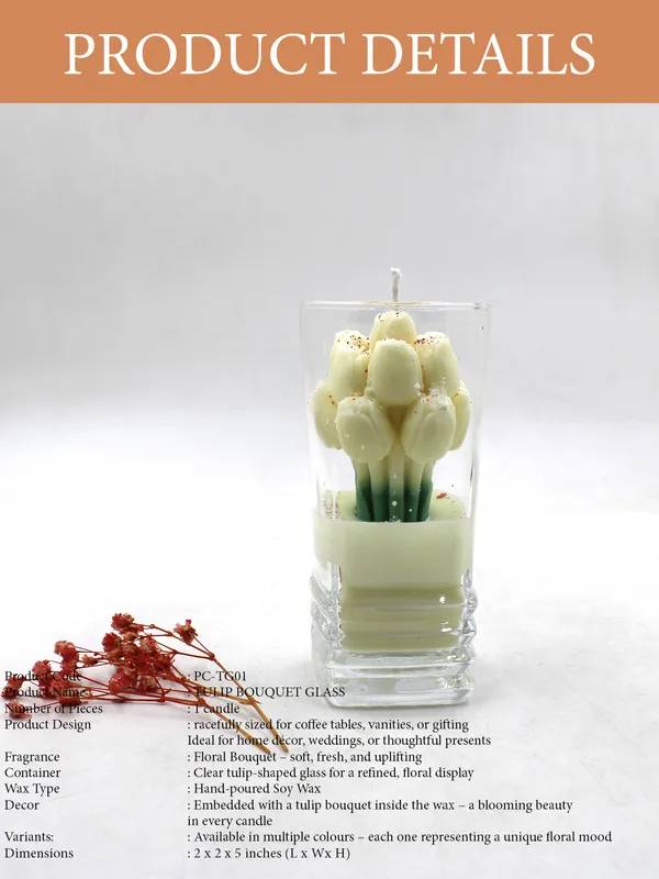 Tulip__bouquet_glass(bouquet)Candle_For_Home,Office,Living_Room