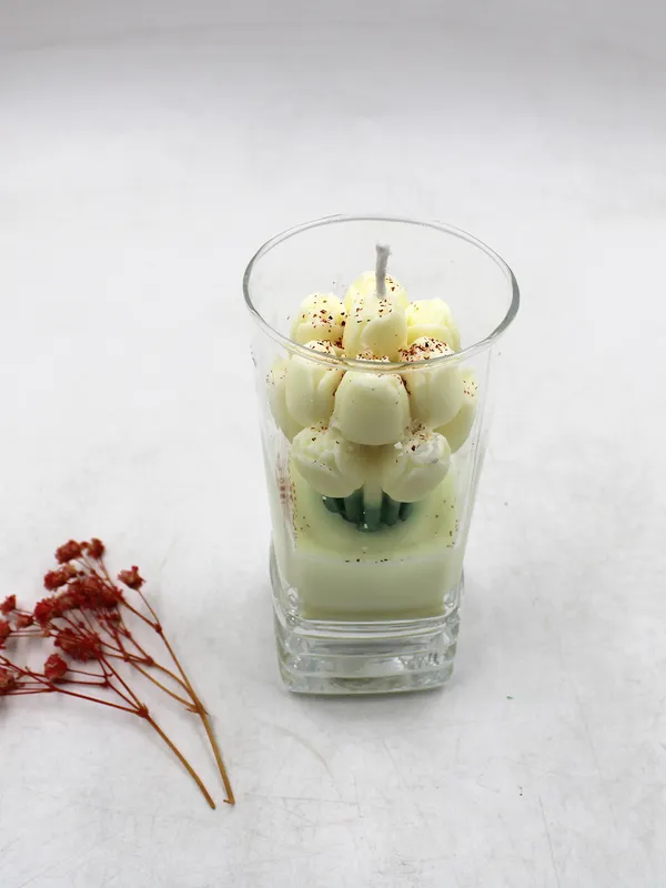 Tulip__bouquet_glass(bouquet)Candle_For_Home,Office,Living_Room