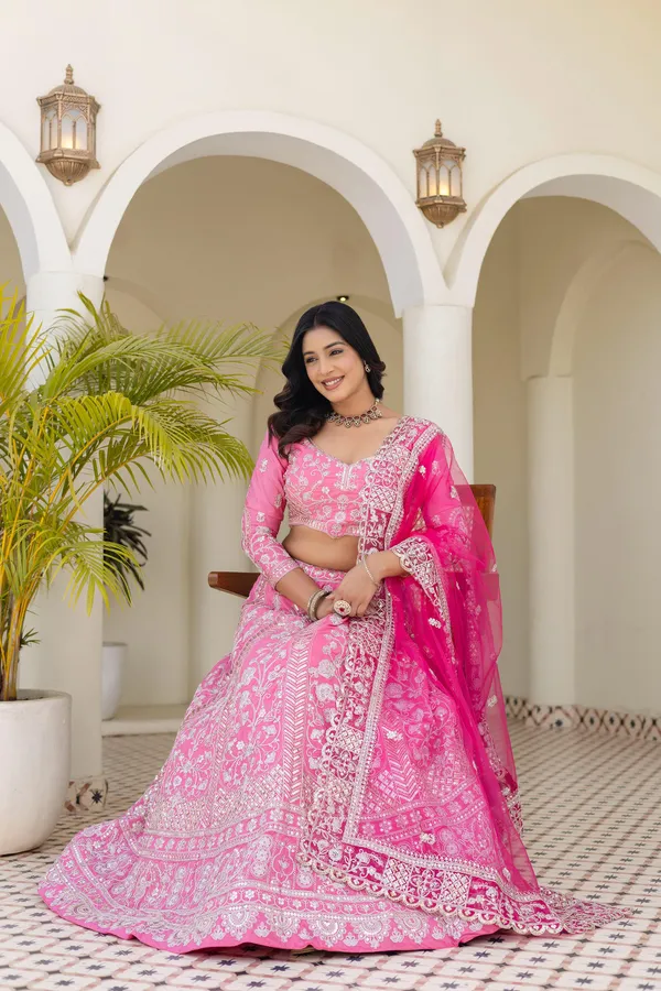Hot_Pink_Crepe_Silk_Embroidered_Lehenga_Choli_with_Jari_Work_&_Dupatta