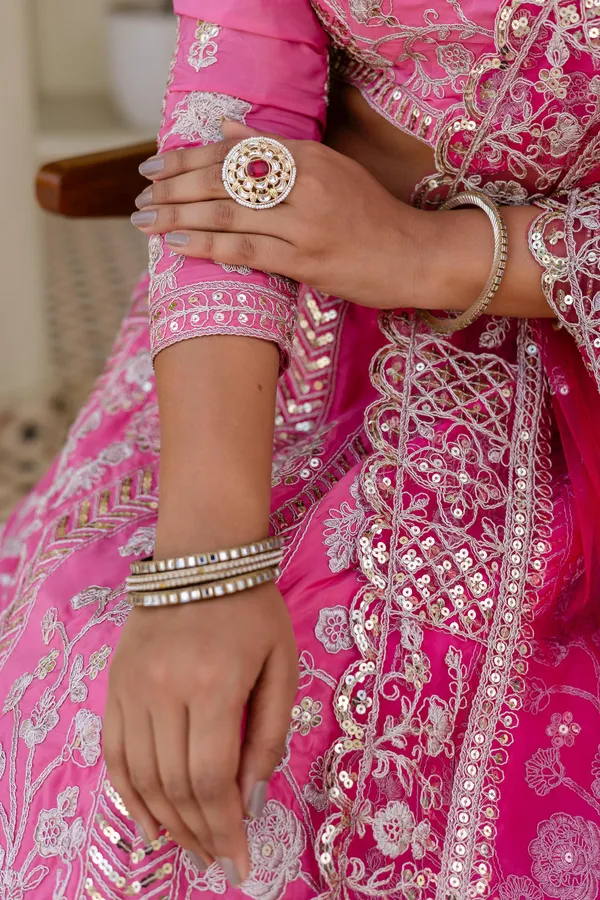 Hot_Pink_Crepe_Silk_Embroidered_Lehenga_Choli_with_Jari_Work_&_Dupatta