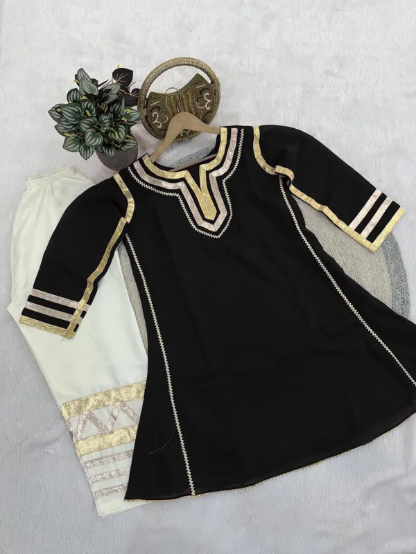 Black_&_Gold_Chanderi_Co-ord_Set