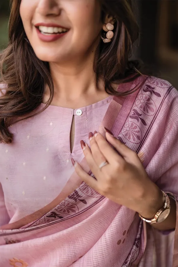 Blush_Jacquard_Kurti_Dupatta_Set