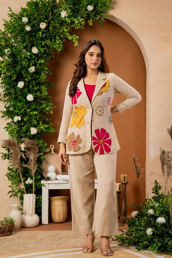 Embroidered_Pure_cotton_Blazer_with_Trouser_Co-ords