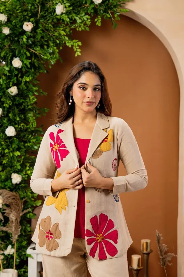 Embroidered_Pure_cotton_Blazer_with_Trouser_Co-ords
