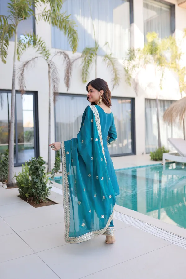 Ruhani_Teal_Silk_Suit