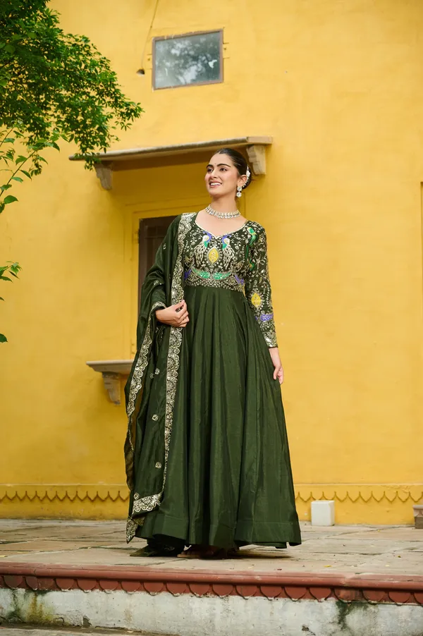 Henna_Vichitra_Multi-Thread_Embroidered_Gown_For_Women