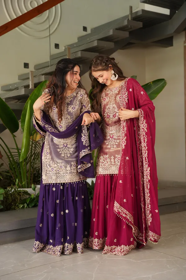 Purple_Coding_Embroidered_Sequence_Work_Sharara_Suit_For_Women