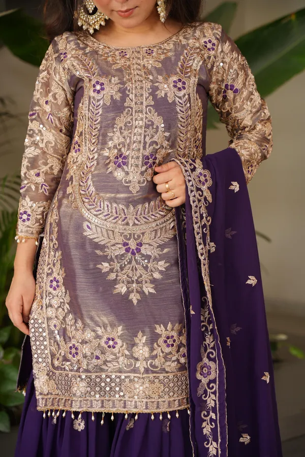 Purple_Coding_Embroidered_Sequence_Work_Sharara_Suit_For_Women