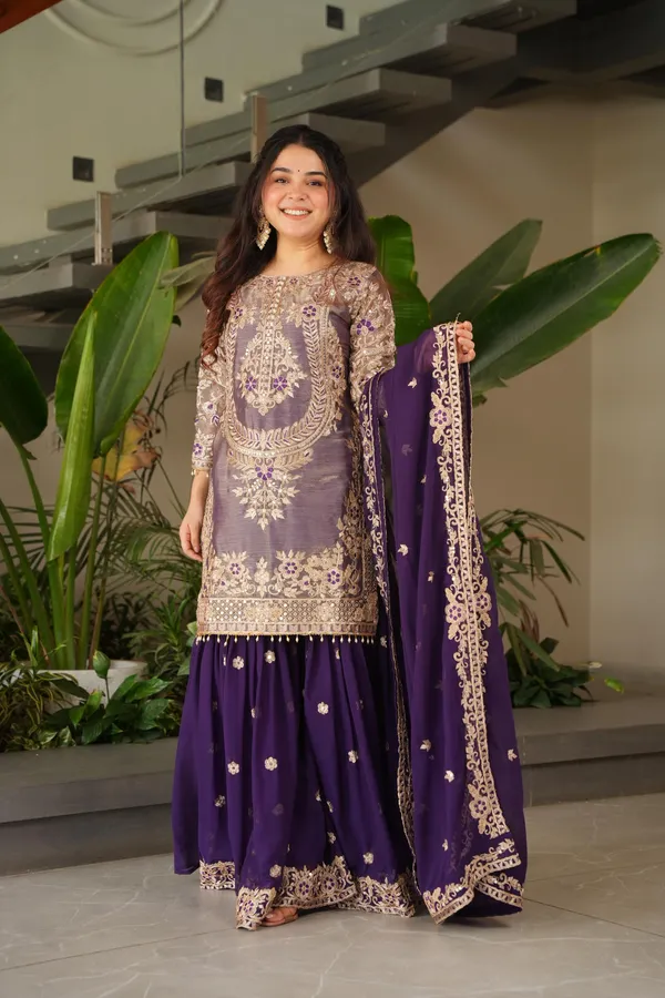 Purple_Coding_Embroidered_Sequence_Work_Sharara_Suit_For_Women