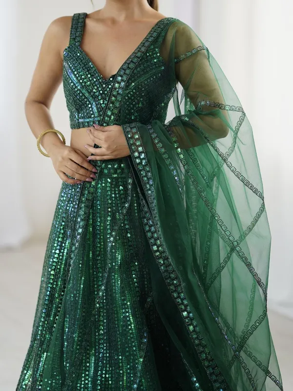 Sparkling_Green_Net_Lehenga_For_Women