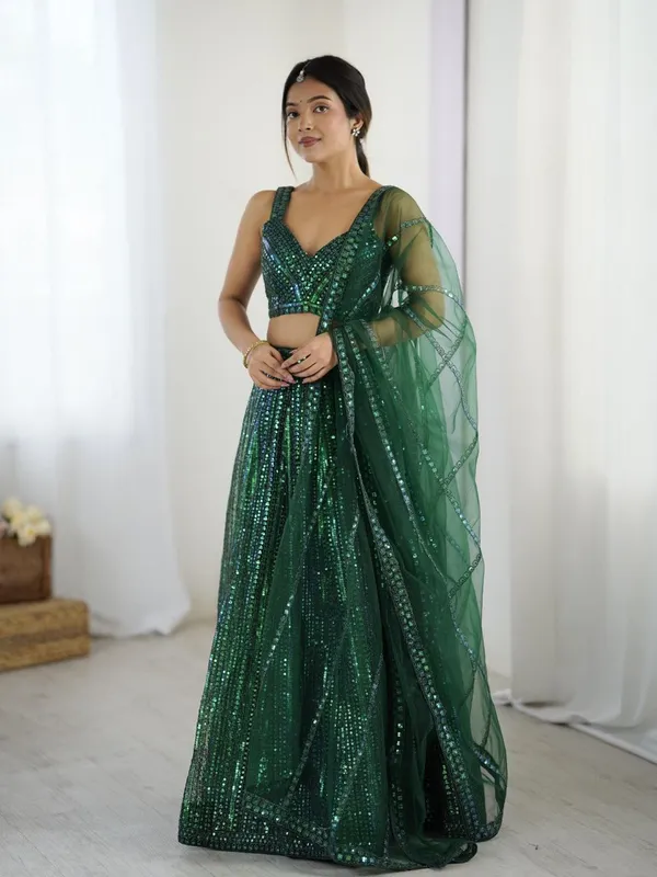 Sparkling_Green_Net_Lehenga_For_Women