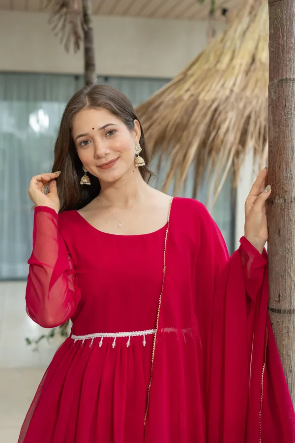 Red_60_Gram_Micro_Cotton_Kediya_Sharara_For_Women