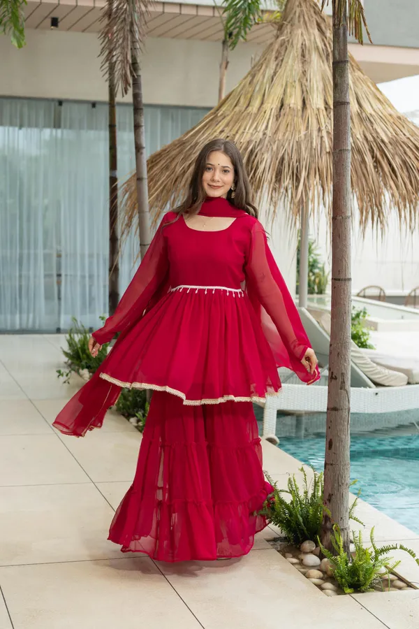 Red_60_Gram_Micro_Cotton_Kediya_Sharara_For_Women