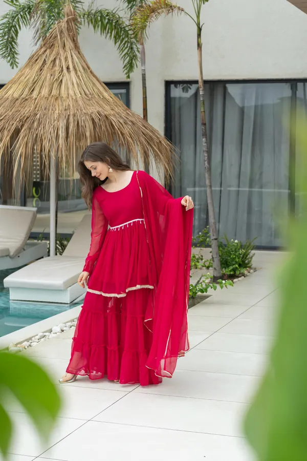 Red_60_Gram_Micro_Cotton_Kediya_Sharara_For_Women