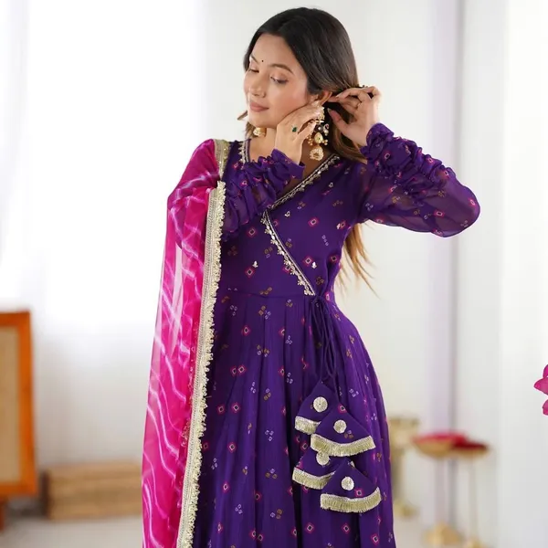 Purple_Georgette_Bandhani_Anarkali_Suit_For_Women