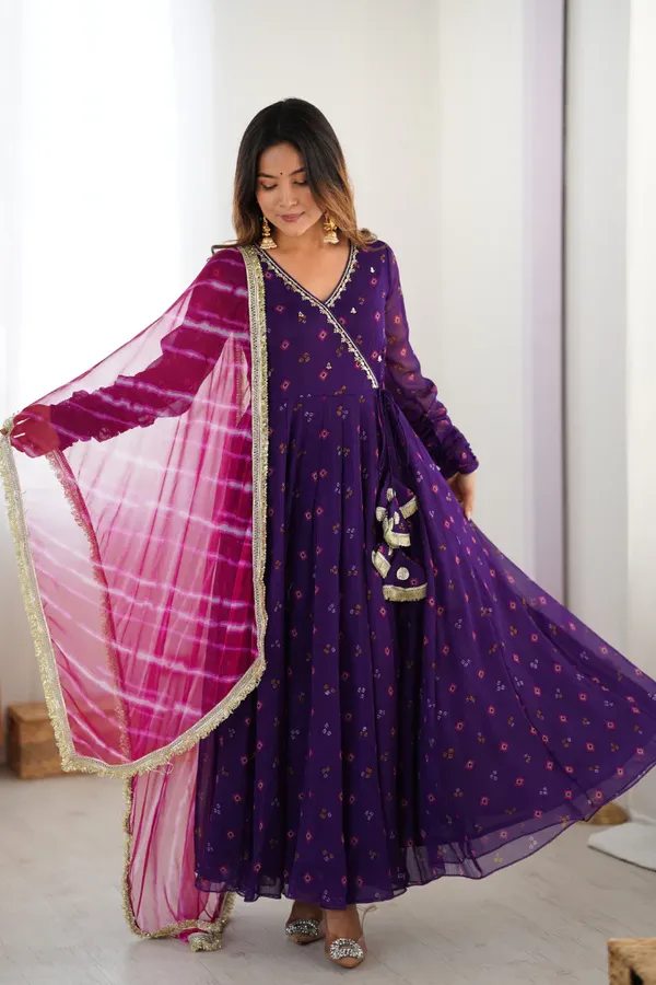 Purple_Georgette_Bandhani_Anarkali_Suit_For_Women