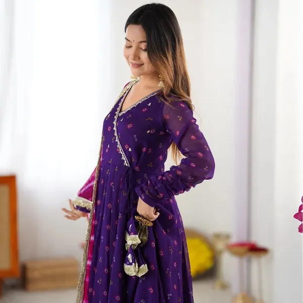 Purple_Georgette_Bandhani_Anarkali_Suit_For_Women