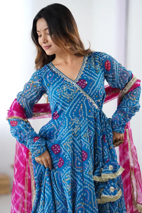 Blue_Georgette_Bandhani_Anarkali_Suit_For_Women