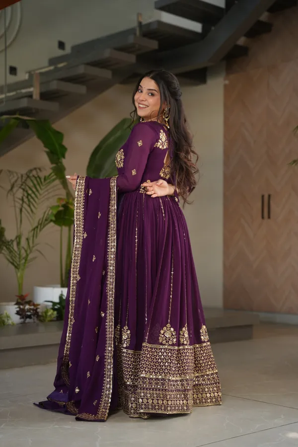 Purple_Blooming_Embroidered_Gown_For_Women