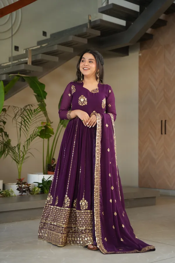 Purple_Blooming_Embroidered_Gown_For_Women