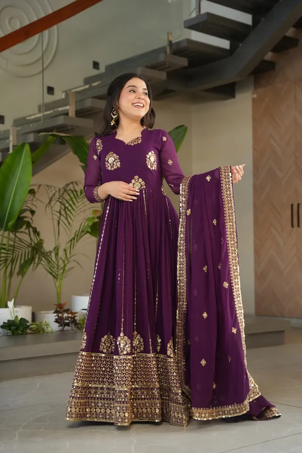 Purple_Blooming_Embroidered_Gown_For_Women