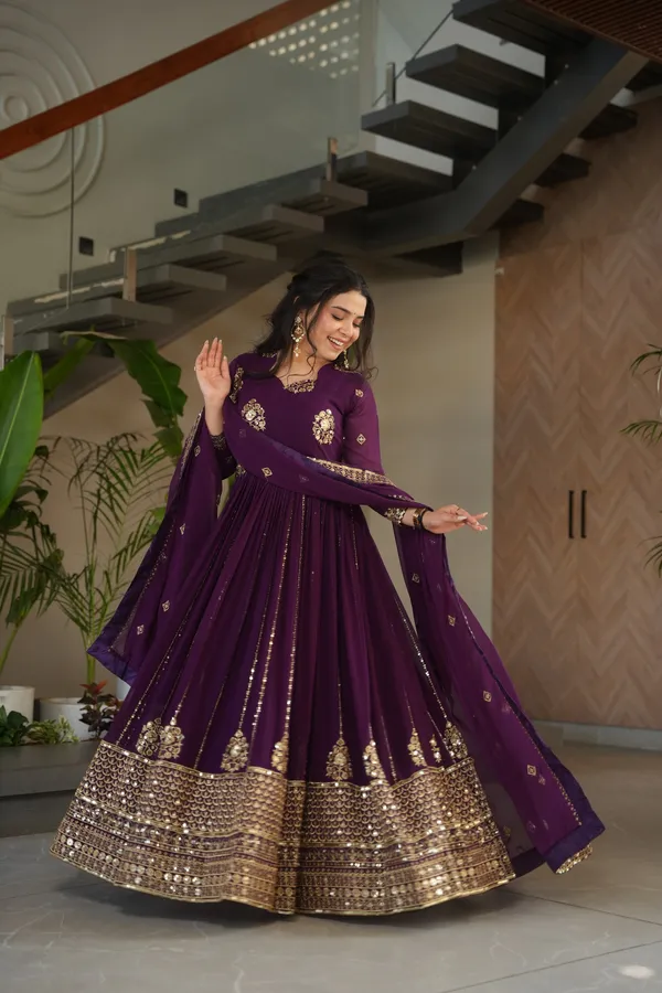 Purple_Blooming_Embroidered_Gown_For_Women