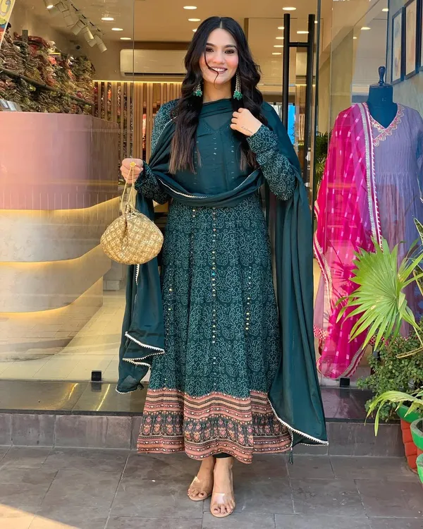 Peacock_Blue_Maslin_Printed_Embroidered_Festive_Suit_Set_For_Women