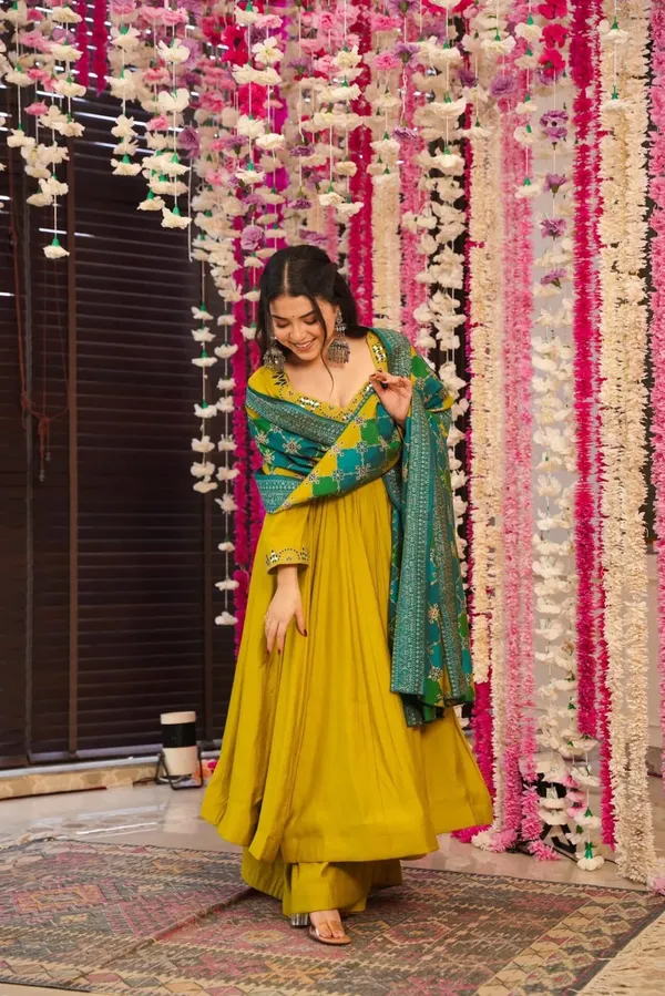 Yellow_Chanderi_Silk_Sequence_Embroidered_Anarkali_Suit_For_Women