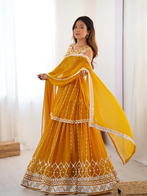 Mustard_Georgette_Thread_Sequence_Work_Sharara_Suit_For_Women