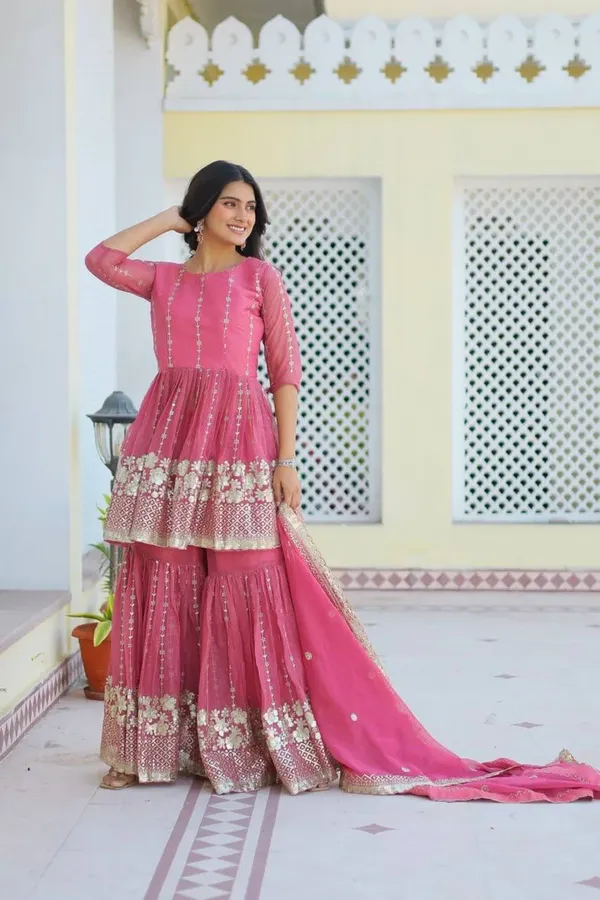 Pink_Shimmer_Sharara_Suit_With_Dupatta_For_Women