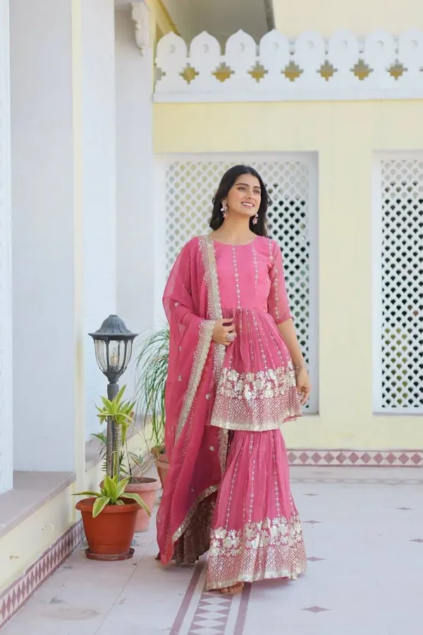 Pink_Shimmer_Sharara_Suit_With_Dupatta_For_Women