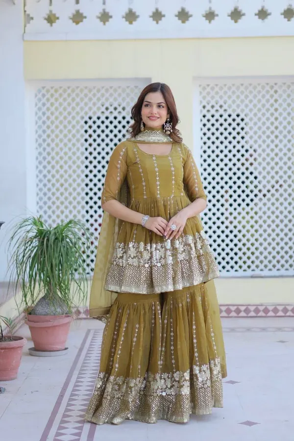 Mustard_Shimmer_Sharara_Suit_With_Dupatta_For_Women