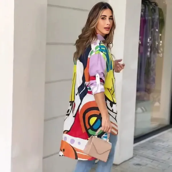 Colourful_Linen_Long_Shirt_For_Women
