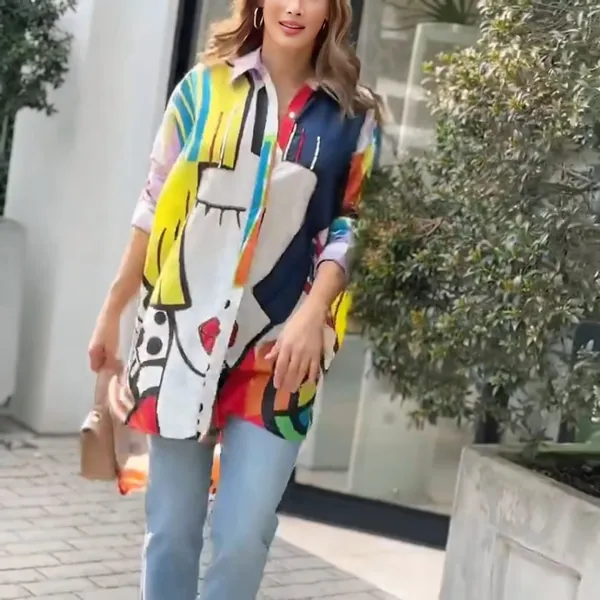 Colourful_Linen_Long_Shirt_For_Women