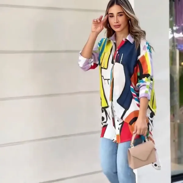 Colourful_Linen_Long_Shirt_For_Women