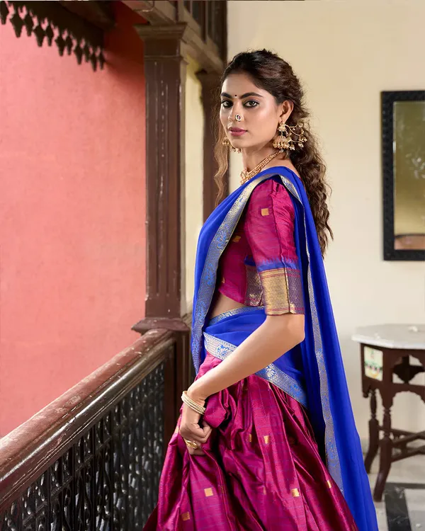 Pink_Colour_Cotton_Silk_Designer_Lehenga_Choli_For_Women