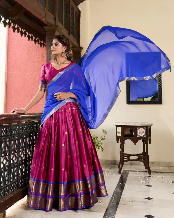 Pink_Colour_Cotton_Silk_Designer_Lehenga_Choli_For_Women