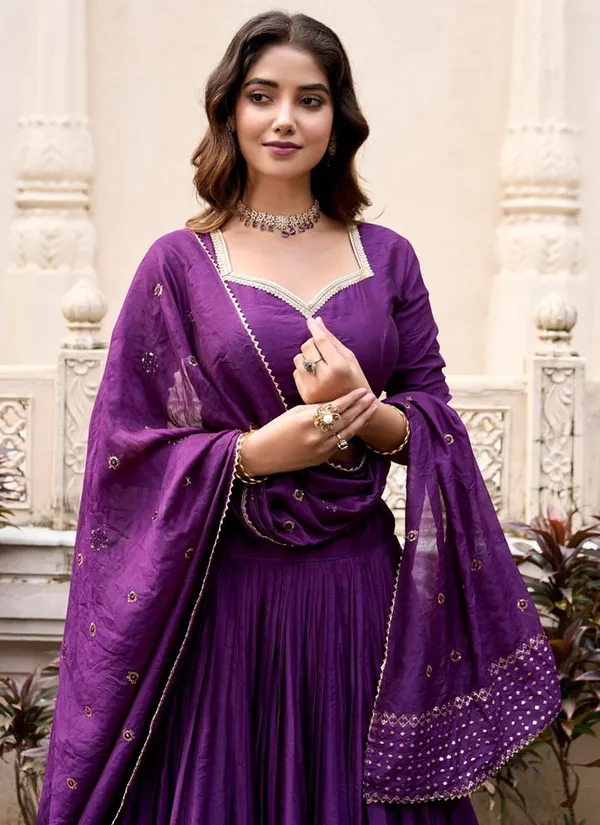 Dark_Purple_Chanderi_Weaving_Festival_Wear_Readymade_Lehenga_Choli_For_Women