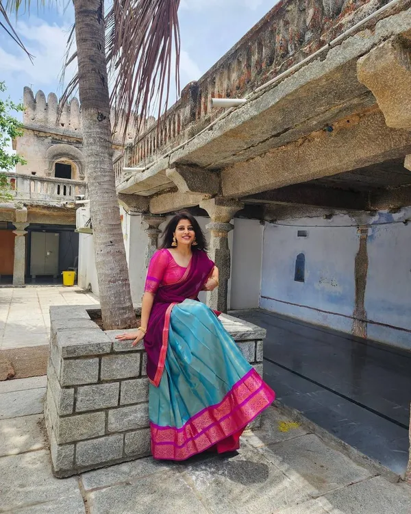 Sky_Blue_Kanchipuram_Weaving_Traditional_Wear_Lehenga_Choli_For_Women