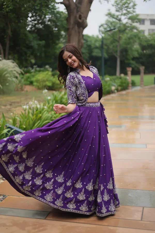 Rich_Thread-Sequins_Embroidered_Koti_&_Pure_Chinon_Lehenga_For_Women