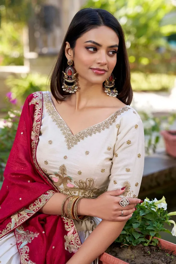 Off-White_Vichitra_Silk_Thread_Embroidered_Lehenga_Choli_For_Women