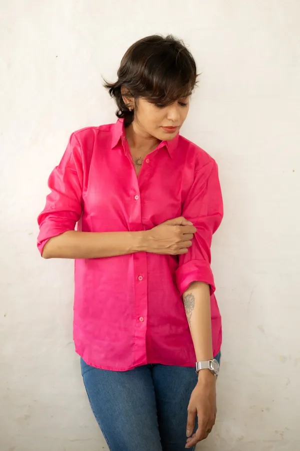 Pink_Solid_Comfy_Casual_Shirt_For_Women
